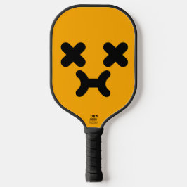 Palas De Pickleball Cara de Malhumor Aturdida Naranja
