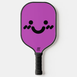 Palas De Pickleball Cara de Morado Tímido Adorable