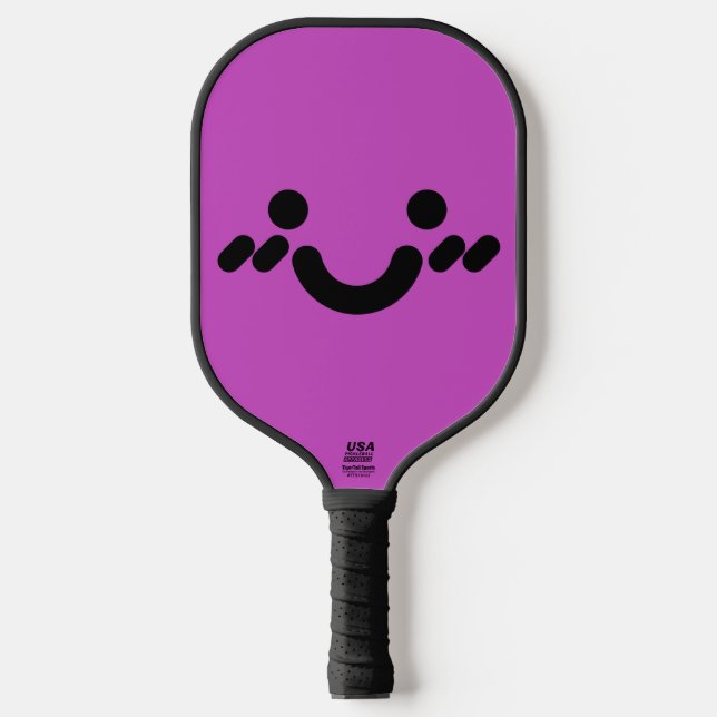Palas De Pickleball Cara de Morado Tímido Adorable  (Anverso)