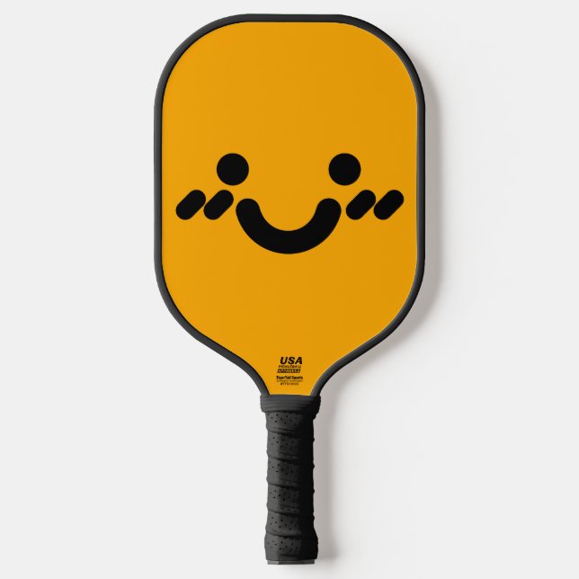 Palas De Pickleball Cara de naranja tímida linda (Anverso)
