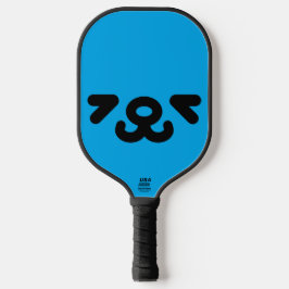 Palas De Pickleball Cara de Perrito Feliz Azul
