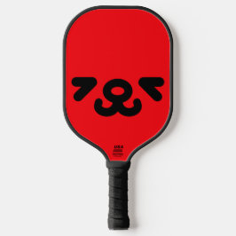 Palas De Pickleball Cara de Perrito Feliz Rojo