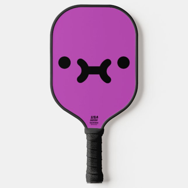 Palas De Pickleball Cara de puchero morada linda  (Anverso)