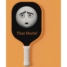 Palas De Pickleball Cara divertida Paddle negro y blanco