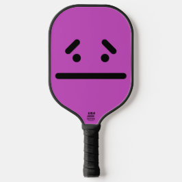 Palas De Pickleball Cara en blanco triste púrpura