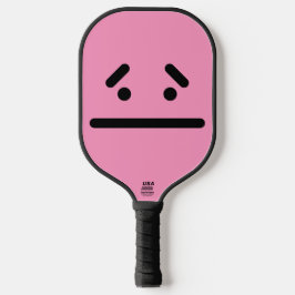 Palas De Pickleball Cara en blanco triste Rosa Claro