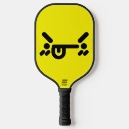 Palas De Pickleball Cara Enfadada Traviesa Amarilla