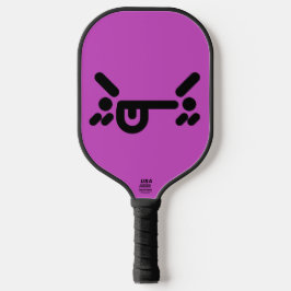 Palas De Pickleball Cara Enfadada Traviesa Morada