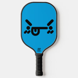Palas De Pickleball Cara Enojada Traviesa Azul