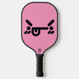 Palas De Pickleball Cara enojada traviesa rosa claro