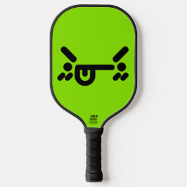 Palas De Pickleball Cara enojada traviesa verde
