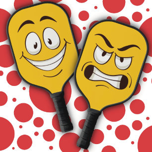 Palas De Pickleball Cara Feliz Cara Enojada