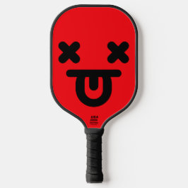 Palas De Pickleball Cara Roja Lengua Afuera Aturdida