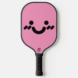 Palas De Pickleball Cara sonrojada adorable rosa claro
