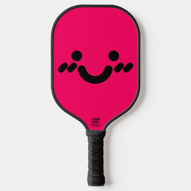 Palas De Pickleball Cara sonrosada tímida linda (Anverso)