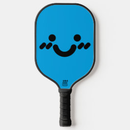Palas De Pickleball Cara Tímida Azul Adorable