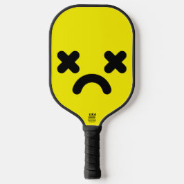 Palas De Pickleball Cara Triste Aturdida Amarilla