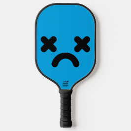 Palas De Pickleball Cara Triste Aturdida Azul