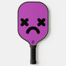 Palas De Pickleball Cara Triste Aturdida Morada
