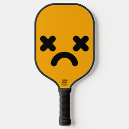 Palas De Pickleball Cara triste aturdida naranja