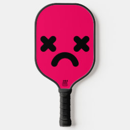 Palas De Pickleball Cara triste aturdida rosa