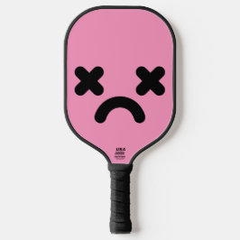 Palas De Pickleball Cara triste aturdida rosa claro