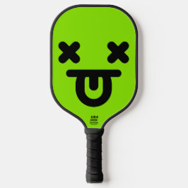 Palas De Pickleball Cara Verde con Lengua Afuera Aturdida