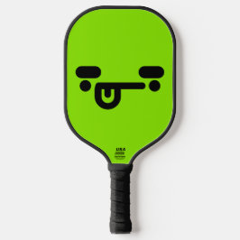 Palas De Pickleball Cara Verde Confundida y Pícara