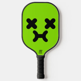 Palas De Pickleball Cara Verde de Malhumor Aturdido