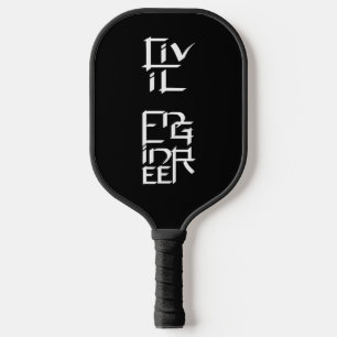 Palas De Pickleball Carácter blanco de ingeniero civil