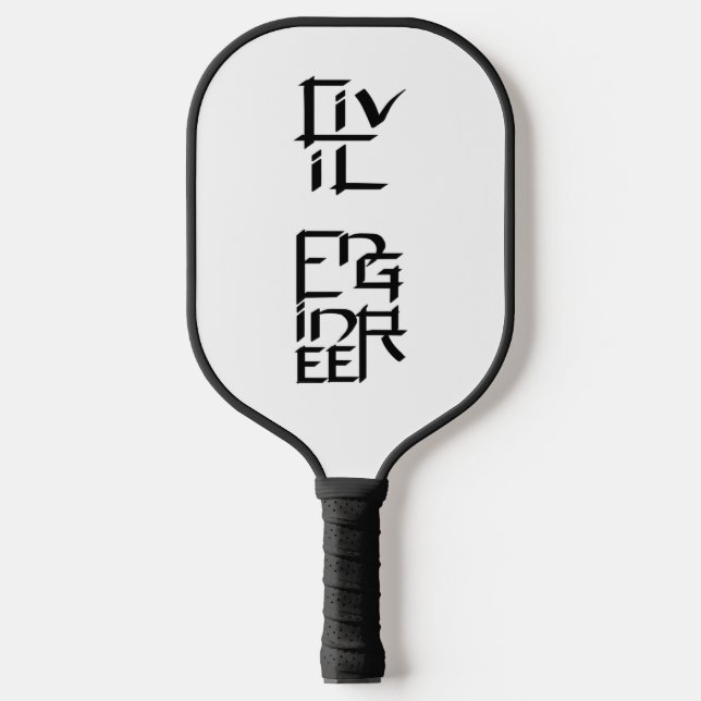 Palas De Pickleball Carácter de ingeniero civil (Anverso)