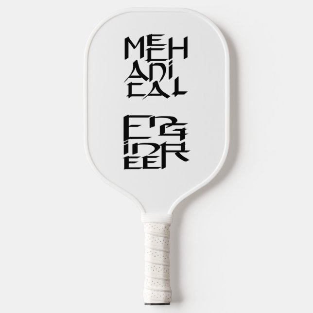 Palas De Pickleball Carácter de ingeniero mecánico (Anverso)