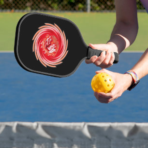 Palas De Pickleball Carbono de remo negro salvaje Wolf Whirling