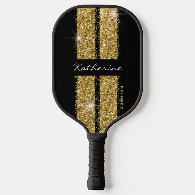 Palas De Pickleball Carreras Deportiva Gold Stripes Elegante (Reverso )