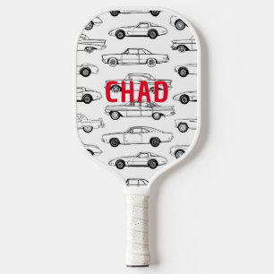 Palas De Pickleball Carros clásicos diseño de palillo de pickleball