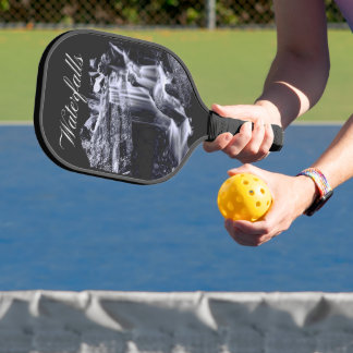 Palas De Pickleball Cascada de montaña blanca y negra