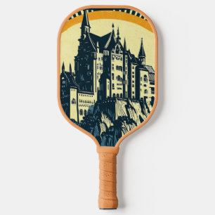 Palas De Pickleball Castillo medieval de fantasía - Estilo Woodcut jap