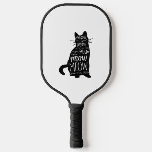 Palas De Pickleball Cat Silhouette Meow