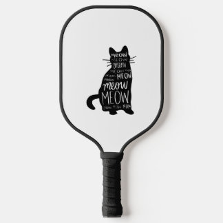 Palas De Pickleball Cat Silhouette Meow