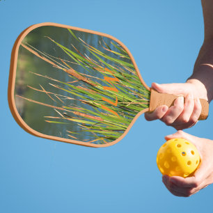 Palas De Pickleball Cattails en la naturaleza personalizada frente al