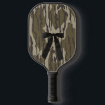 Palas De Pickleball Caza Chica Camo Cinta de vaca negra<br><div class="desc">Chica de caza Camo Black Bow Ribbon impresión vintage.</div>