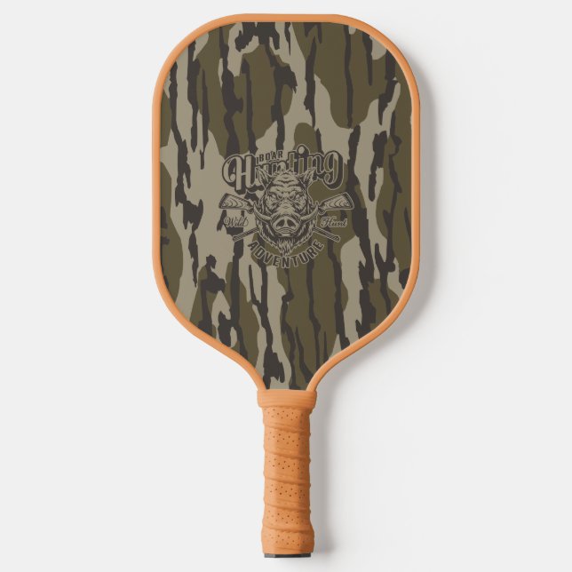 Palas De Pickleball Caza de jabalí en camo de Bottomland (Anverso)