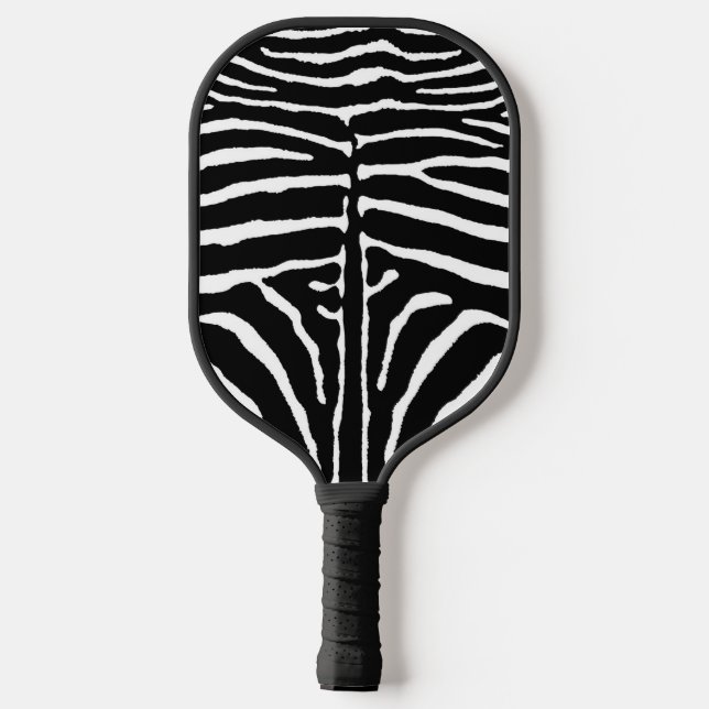 Palas De Pickleball Cebra en blanco y negro (Reverso )