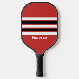 Palas De Pickleball Cebra Urbana Retro a través de Franjas con Nombre