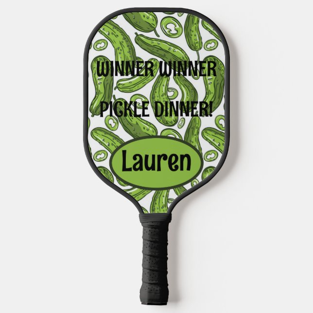 Palas De Pickleball Cena de Pickle, Ganadora Personalizada (Reverso )