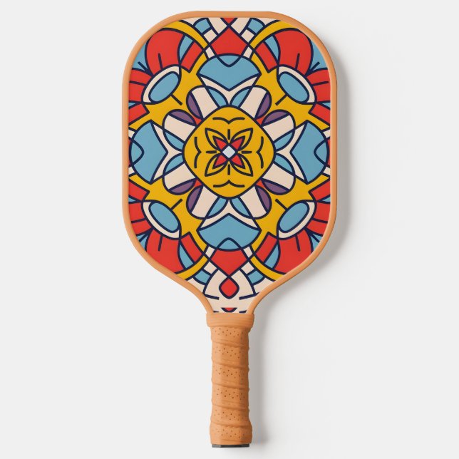 Palas De Pickleball cérculo de arco de mosaico (Anverso)