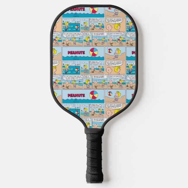 Palas De Pickleball Charlie Brown Y Sally En La Playa (Anverso)