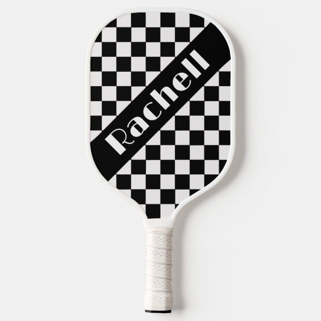 Palas De Pickleball Checkmate on the Court — Monochrome Momentum (Reverso )