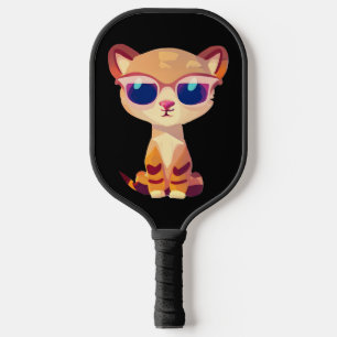 Palas De Pickleball Cheetah de bebé lindo con gafas de sol