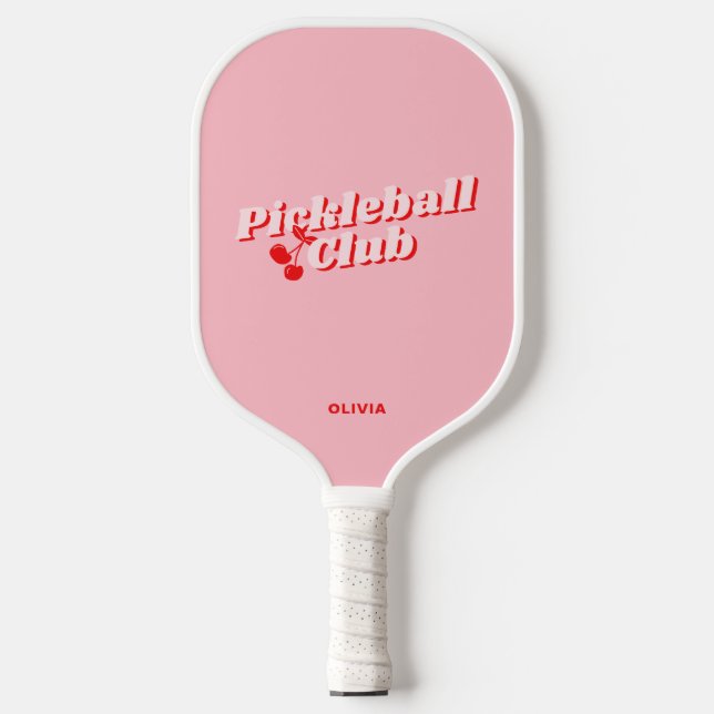 Palas De Pickleball Cherry Retro Vibe Rosa (Anverso)